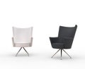 Modern armchairs - white and black