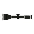 Modern army scope icon simple vector. Rifle gun