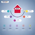 Modern arrow infographics elements. Step to success business concept infographic template. Can be used for workflow layout Royalty Free Stock Photo