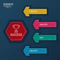 Modern arrow infographics elements. Successful business concept infographic template.