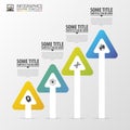 Modern Arrows. Infographic design template. Timeline. Vector illustration Royalty Free Stock Photo