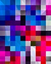 Modern Art Digital Pixel Art Wallpaper Blue Trippy