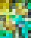 Modern Art Digital Pixel Art Wallpaper Green Trippy