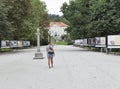 Modern Art exhibition in Tivoli Park. Ljubljana, Slovenia. Royalty Free Stock Photo