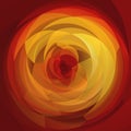 Modern art geometric swirl background - fire red, orange and yellow colored Royalty Free Stock Photo