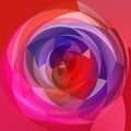 Modern art geometric swirl background - hot pink, magenta and purple colored