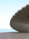 Modern Art Staircase Clean Outdoor relaxation on Sea And Sky