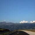 Modern asphalt highway in mountains