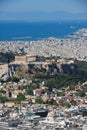 Modern Athens shot from Lycabettus hill