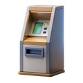 Modern ATM Machine with Screen and Buttons Royalty Free Stock Photo