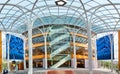 Modern Atrium with Glass Ceiling and Tree-like Columns, Indianapolis Library Royalty Free Stock Photo