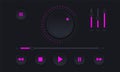 Modern audio player interface. Royalty Free Stock Photo