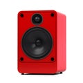 Modern audio speaker on white background - isolated - high detail image