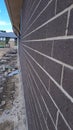 Modern Australian brick veneer construction external masonry wall