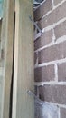 Modern Australian brick veneer construction internal timber wall and roof frame