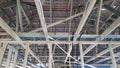 Modern Australian brick veneer construction internal timber wall and roof frame