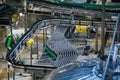 Modern automated beer bottling production line