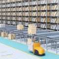 Modern Automated Logistics Center`s interior Royalty Free Stock Photo