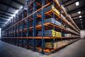Modern automatized high rack warehouse Royalty Free Stock Photo