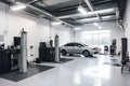 modern automotive clinic, with experts and state-of-the-art equipment providing fast and efficient service to customers