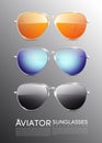 Modern Aviator Sunglasses Set