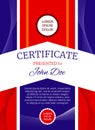 Modern award certificate vector template Royalty Free Stock Photo