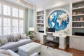 Modern Award Luxury Home Office Interior Generative AI Royalty Free Stock Photo