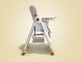 Modern baby chair for feeding 3d render image for advertising on