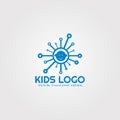 Modern baby kids logo templates, vector logos for business companies, pregnancy signs, symbol of children`s happy, illustration - Royalty Free Stock Photo