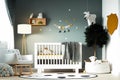 Modern baby room interior design with decor. Generative ai Royalty Free Stock Photo