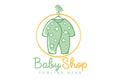 Modern baby shop logo. Vector illustration