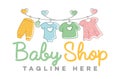 Modern baby shop logo. Vector illustration