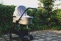 Modern baby stroller Royalty Free Stock Photo