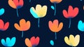 Modern background with bold red, soft yellow, and light azure