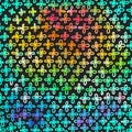 Modern background with colourful rainbow crosses