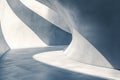 A modern background with a curved shadow effect in shades of grey and white. The smooth curves Royalty Free Stock Photo