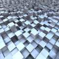 Modern background 3D blueish cubes Royalty Free Stock Photo