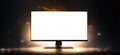 Empty Computer Monitor Background Royalty Free Stock Photo