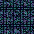 Modern background with ultraviolet numbers on a black background Royalty Free Stock Photo