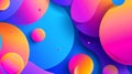 A modern background with volume color circles in an abstract style