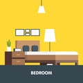 Modern badroom interior design icon. Vector illustration Royalty Free Stock Photo
