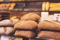 Modern bakery with different kinds of bread Royalty Free Stock Photo
