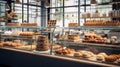 A modern bakery with sleek and minimalist design