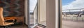 Modern balcony in private office, panorama Royalty Free Stock Photo