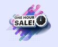 Modern banner one hour sale products at discounts