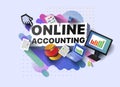 Modern banner of online accounting