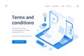 Modern banner representing website terms and conditions