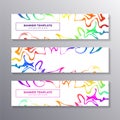 Modern banner template with abstract liquid gradient marble background, Corporate web header, footer Royalty Free Stock Photo