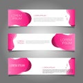 Modern banner template design. Pink liquid splash banner illustration design vector EPS 10 Royalty Free Stock Photo