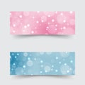 Modern banners with abstract circles and stars. Royalty Free Stock Photo